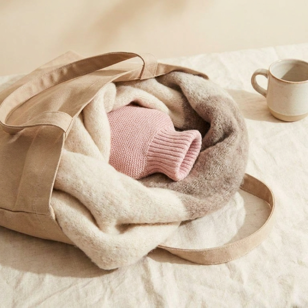 La Mignonne glissée dans un sac